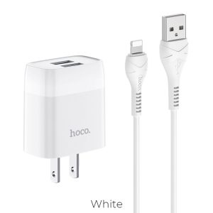 Bộ sạc nhanh 2 cổng Hoco C73 IP 12W