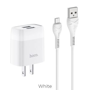 Bộ sạc nhanh 2 cổng Hoco C73 Micro 12W