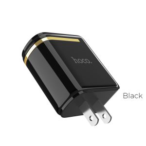 Củ sạc nhanh Hoco C39 12W, 2 USB có đèn báo