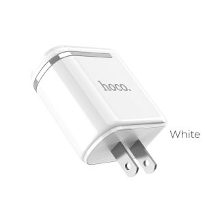 Củ sạc nhanh Hoco C39 12W, 2 USB có đèn báo