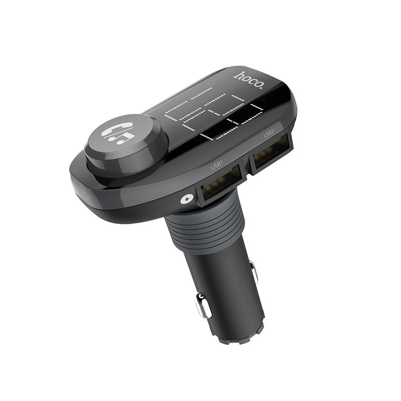 hoco e45 happy route car wireless fm transmitter car charger display