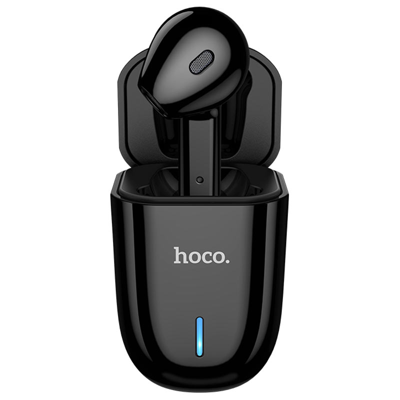 hoco e55 flicker unilateral wireless headset with charging case front
