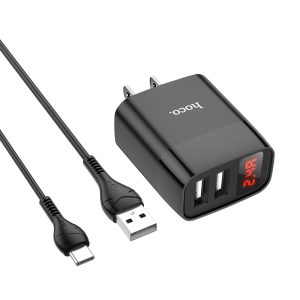 Bộ sạc nhanh 2 cổng màn hình led Hoco C86 Type C