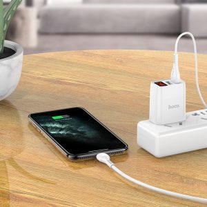 Củ sạc nhanh 2 cổng màn hình LED Hoco C86