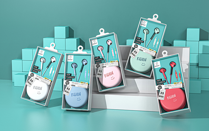 Tai nghe màu keeka kiêm hộp đựng KA207