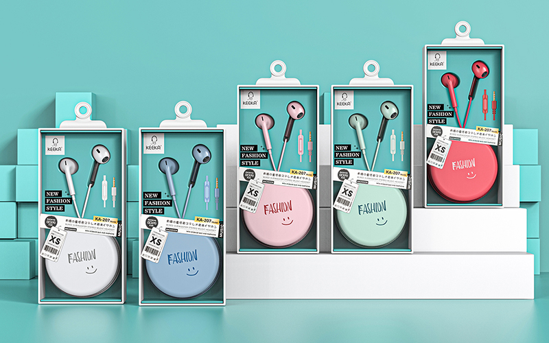 Tai nghe màu keeka kiêm hộp đựng KA207