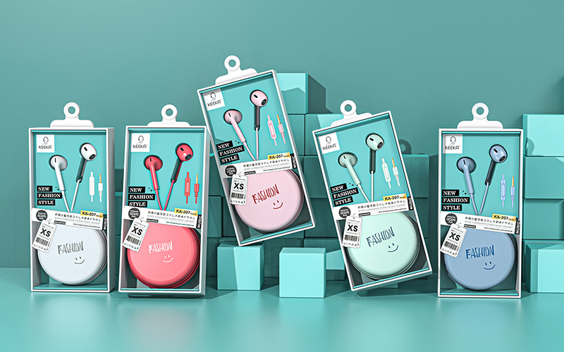Tai nghe màu keeka kiêm hộp đựng KA207