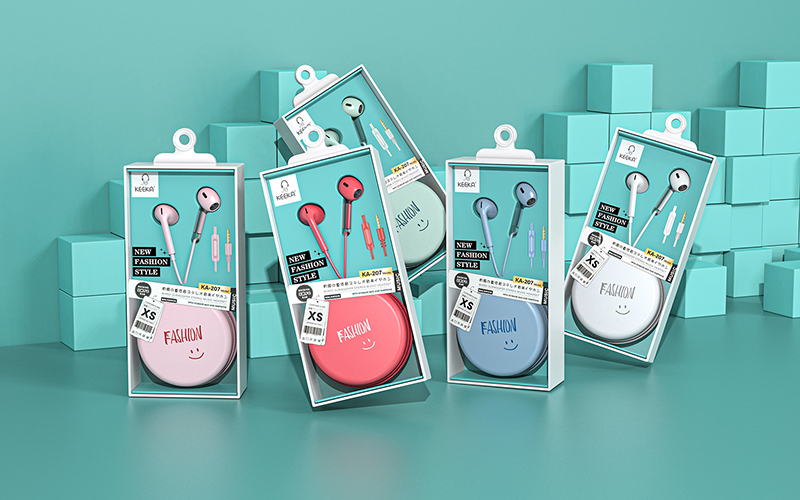 Tai nghe màu keeka kiêm hộp đựng KA207