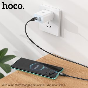 Cáp sạc nhanh 60W Hoco X89 Type C to Type C giá sỉ