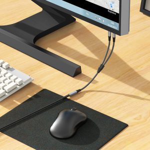 Cáp âm thanh 2 in 1 Hoco UPA21 (1 đầu cái ra 2 đầu đực)