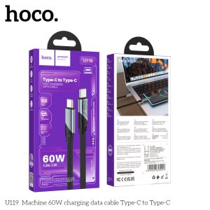 Cáp sạc nhanh Hoco U119 60W Type C to Type C