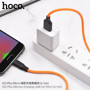 Cáp sạc Silicon X21 Plus Micro 2.4A dài 1M