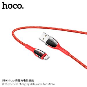 Cáp sạc nhanh có đèn báo Hoco U89 Micro