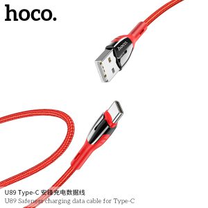 Cáp sạc nhanh có đèn báo Hoco U89 Type C