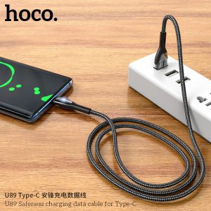 Cáp sạc nhanh có đèn báo Hoco U89 Type C