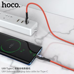 Cáp sạc nhanh có đèn báo Hoco U89 Type C