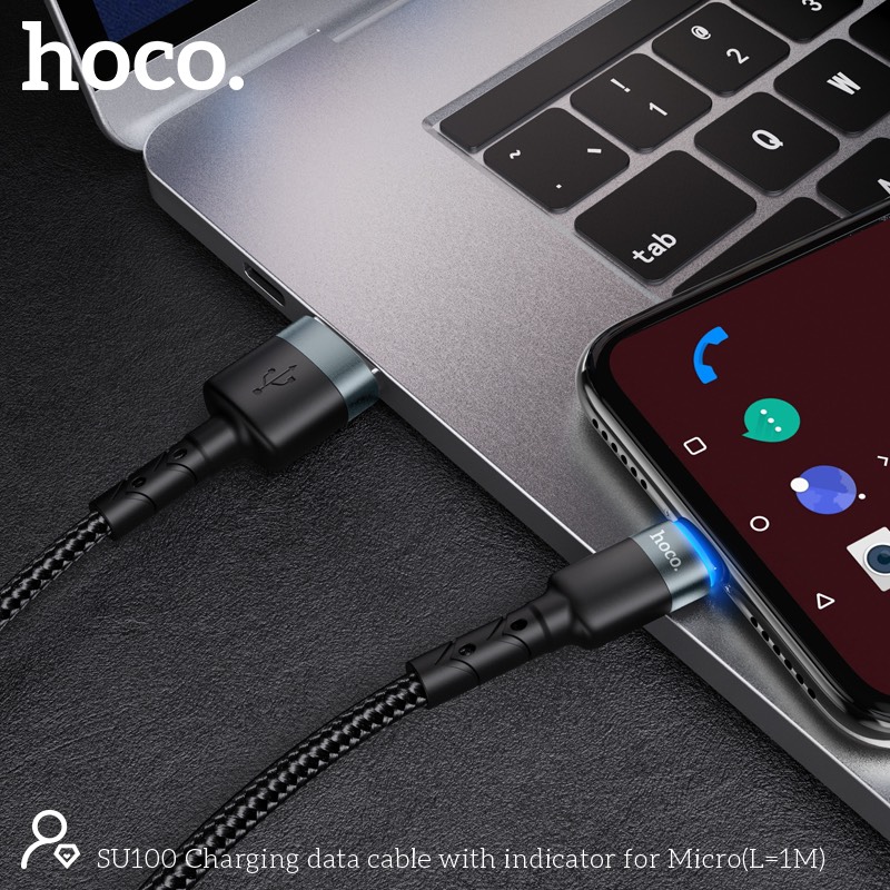 Cáp sạc nhanh có đèn báo Hoco SU100 Micro giá sỉ