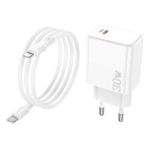 Bộ sạc nhanh Borofone BA77A Type C to IP PD30W giá sỉ