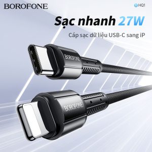 Cáp sạc nhanh Borofone BHQ1 Type C to IP PD27W giá sỉ