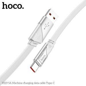 Cáp sạc nhanh Hoco U119 Type C 5A giá sỉ