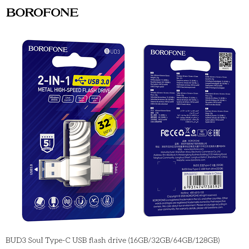 USB Borofone BUD3 giá sỉ