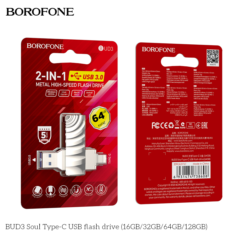 USB Borofone BUD3 giá sỉ