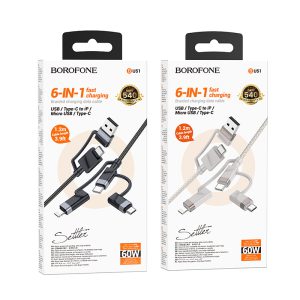 Cáp sạc đa năng 6 in 1 Borofone BU51 giá sỉ