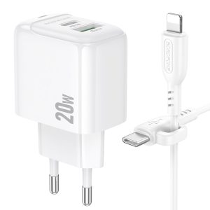 Bộ sạc nhanh BOROFONE BAS44A Type C to IP PD20W giá sỉ