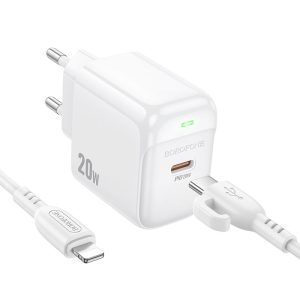 Bộ sạc nhanh BOROFONE BAS43A PD20W Type C to iP giá sỉ