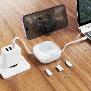 Cáp sạc đa năng rút gọn hoco U140 giá sỉ